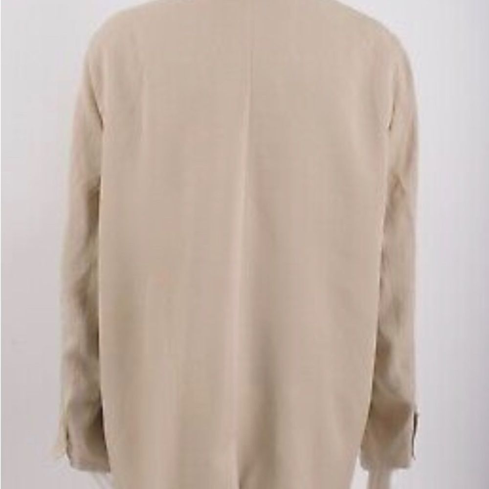 ZARA NEW Women's Size Beige One-Buttoned Long Sleeve Oversized Blazer Jacket Tan - Picture 13 of 15
